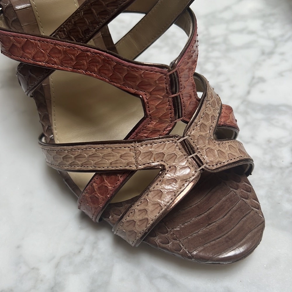 Brian Atwood Natural Python Sandals. 7 - image 7